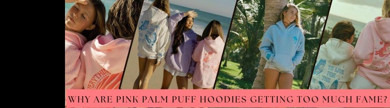 Pink Palm Puff Hoodie